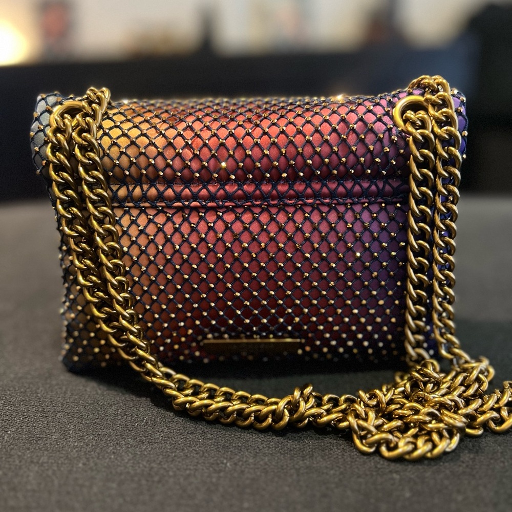 Kurt Geiger Mini Kensington Crystal Satin Bag - Picture 3 of 7